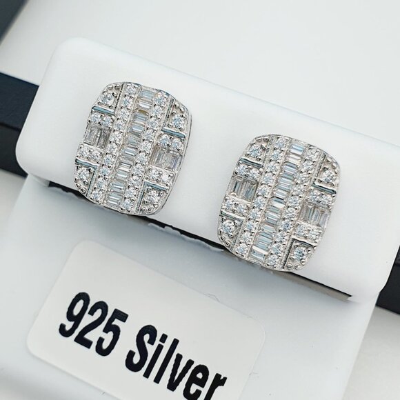 "925 Sterling Silver Cubic Zirconia Earrings, UU1P6A6075 - Picture 6 of 9